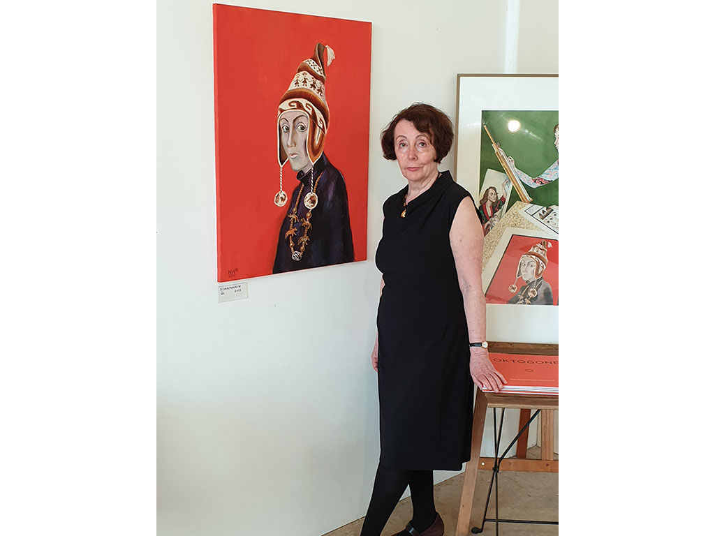 Vernissage der Ausstellung in Künstlerhaus, die Bilder und die Malerin  NinaWR