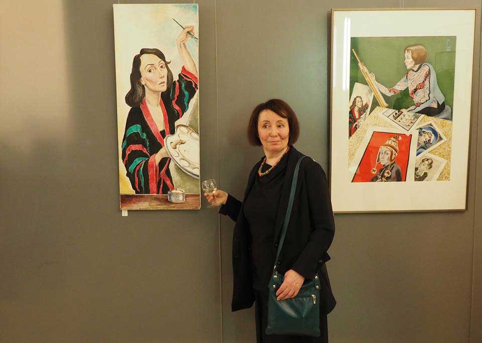 Nina  Werzhbinskaja-Rabinowich and two of her self portraits