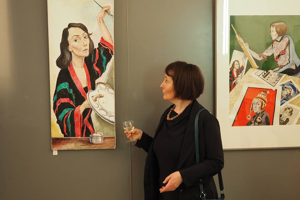 The Painter Nina Werzhbinskaja-Rabinowich between two self portraits