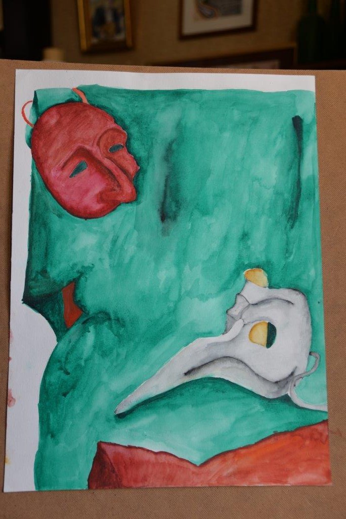 &ldquo;Two masks&rdquo;, Sofia M., 12 years